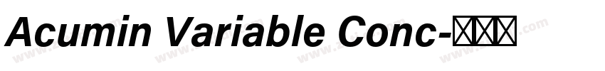 Acumin Variable Conc字体转换
